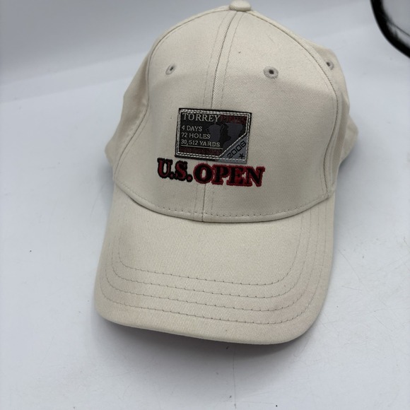US Open Hat Cap‎ 2008 Torrey Pines PGA Golf White Adult Fitted Small Medium - Picture 3 of 12